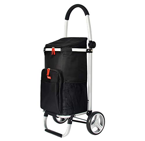 ZSCLLCQ Hand Trucks Push Car Weight 25Kg Capacity 40L Aluminum Alloy 17Cm Wheel Folding Handle Adjustable Trolleys/C | The Storepaperoomates Retail Market - Fast Affordable Shopping