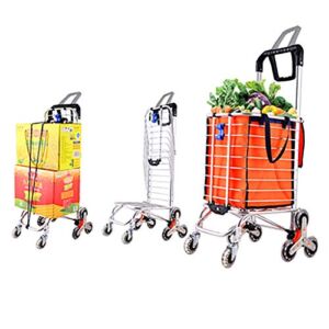 ZSCLLCQ Hand Trucks Shopping Cart, Stair Climbing Handcart, Household Trailer, Folding Basket Trolley, Portable Foldable Climbing Trolleys/B