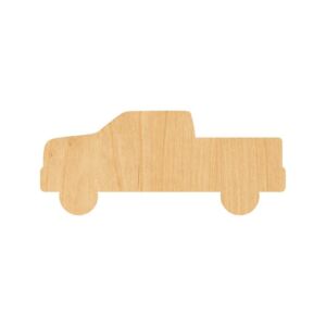 Pickup Truck Laser Cut Out Wood Shape Craft Supply – qKET Woodcraft Cutout (1/8 Inch Thickness, 3″)