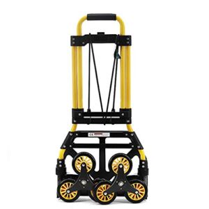 ZSCLLCQ Hand Trucks Portable Supermarket Grocery Shopping Cart, Climbing Stairs Trolley, Household Trolley, Pull Goods Folding, Aluminum Alloy Folding Trolley, 6-Wheel Shopping Trolleys/B