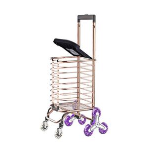 FAUUCHE JF-Xuan Cart Folding Portable Hand Truck Hand Truck, Durable and Intimate Basket Buckle, Convenient and Simple