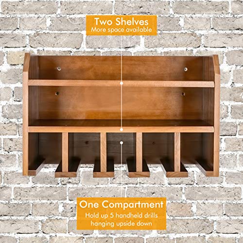 XCSOURCE Power Tool Organizer Storage, Drill Holder Wall Mount Drill Charging Station, Garage Tool Wall Cabinet Storage, Wood Cordless Drill Tool Organizer for Workshop Workbench (Easy Assembly) | The Storepaperoomates Retail Market - Fast Affordable Shopping