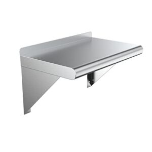 Stainless Steel Wall Shelf | 24″ Long 12″ Deep | Metal Shelving | Garage, Laundry, Storage, Utility Room | Restaurant, Kitchen | Food Prep | NSF Certified