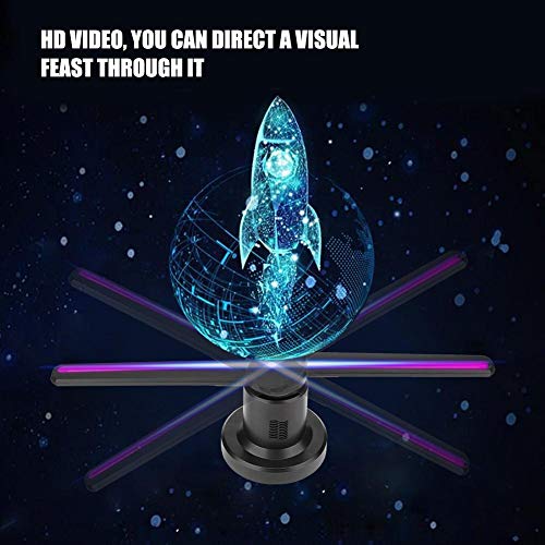 Holographic Projector Fan, 3D Holographic Video Projector 3D Holographic Advertising Machine for Mall/Restaurant/Museum, 224LED Lamp Beads, LED Rotating Imaging, App Control, 110-240V(US) | The Storepaperoomates Retail Market - Fast Affordable Shopping
