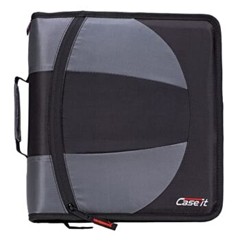 Case-it The Dual 2-in-1 Zipper Binder – Two 1.5 Inch D-Rings – Includes Pencil Pouch – Multiple Pockets – 600 Sheet Capacity – Comes with Shoulder Strap – Jet Black Dual-101 | The Storepaperoomates Retail Market - Fast Affordable Shopping