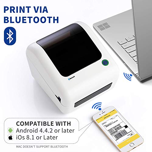 Bluetooth Thermal Shipping Label Printer – High Speed 4×6 Wireless Label Maker Machine, Support PC, Phone, USB for MAC, Compatible with Ebay, Amazon, Shopify, Etsy, USPS Barcode, Mailing | The Storepaperoomates Retail Market - Fast Affordable Shopping