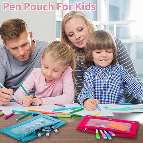 3 Ring Pencil Pouch,6 Pack Multi-Color Binder Pencil Pouch,Durable Zip Binder Pencil Bags,Zipper Pen Pouches with Clear Window,Binder Pouch Pencil Case Bag for Office School Supplies Cosmetics | The Storepaperoomates Retail Market - Fast Affordable Shopping