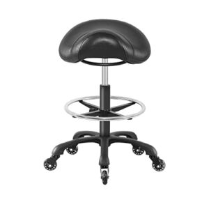 Saddle Stool Rolling Chair for Drafting Lab Clinic Dentist Salon Massage Office and Home Kitchen