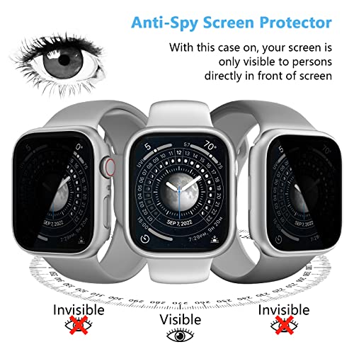 [3 Pack] Privacy Screen Protector for Apple Watch SE (2nd Gen)/SE/6/5/4 40mm, Hard PC Ultra-Thin Case with Built-in Anti-Peeping Tempered Film for Apple Watch SE 2/SE/6/5/4 40mm, Black/Clear/Blue | The Storepaperoomates Retail Market - Fast Affordable Shopping
