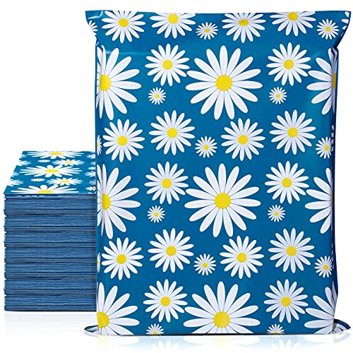 Fuxury 10×13 Inch 100Pcs Blue Daisy Poly Mailers Shipping Envelopes, Self-Sealing Envelopes, Boutique Custom Bags, Enhanced Durability Multipurpose Envelopes, Keep Items Safe & Protected | The Storepaperoomates Retail Market - Fast Affordable Shopping