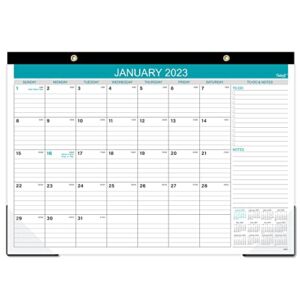 2023 Desk Calendar- 12 Monthly Desk/Wall Calendar, January 2023- December 2023, 12” X 17”, Desk Calendar 2023 with Large Ruled Blocks for Planning and Organizing for Home or Office