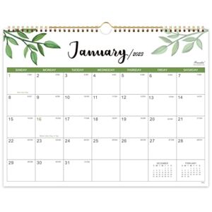 Wall Calendar 2023 – 2 Yearly Wall Calendar 2023-2024, January 2023 – December 2024, 14.8” x 11.5”, Twin-Wire Binding, Large Blocks with Julian Dates, Perfect for Planning and Organizing Your Home and Office