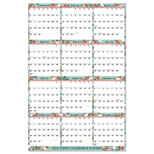 2023 Wall Calendar – Yearly Wall Calendar 2023, Year Calendar 2023 with Julian Date January 2023 – December 2023, Paper Folded Wall Calendar, Large Wall Calendar with 12 Months One Page, Vertical, 22.4″ x 34.6″