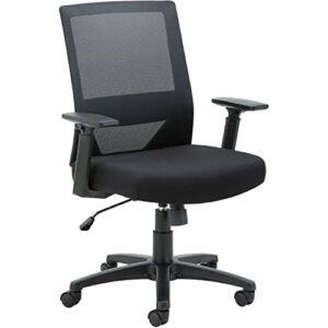 Lorell Mid Back Office Chair, Black