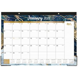 2023 Desk Calendar – 12 Months Large Monthly Desk Calendar 2023, 17″ x 12″, Jan 2023 – Dec 2023, Desk Pad, Ruled Blocks, To-do List & Notes, Tear Off, Best Desk/Wall Calendar, Gorgeous Marble Designs