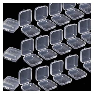 ZZZYW 1-15 Pieces Plastic Storage Container Box Portable Square Clear Box Jewelry Organizer (Color : One Size, Size : 10PCS)