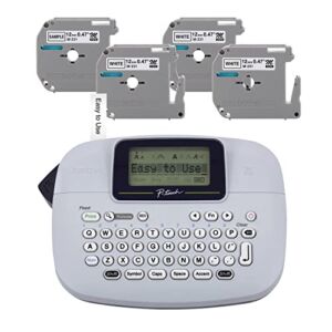 Brother PT-M95 P-Touch Label Maker Bundle (4 Label Tapes Included)