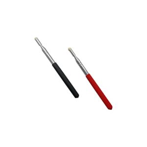 2 PcsTelescopic Teachers Pointer Stick, Extendable Teaching Pointer, Whiteboard Pointer with Felt Head for Teachers, Guides, Coach, Extends to 39”（Red and Black）