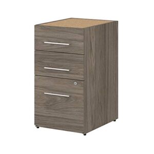 Bush Business Furniture Office 500 3 Drawer File Cabinet-Assembled, 16W, Modern Hickory