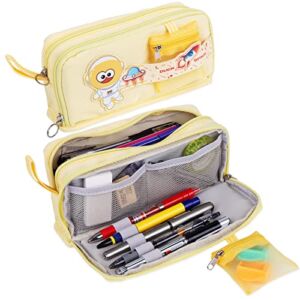 Big Capacity School Pencil Pen Case, Office College Large Storage High Capacity Bag Pouch Holder Box Organizer with Easy Grip Handle & Loop, Student Supplies