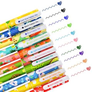SITAKE 10 Pcs Cute Pens Kawaii Pens Fun Pens, 0.38mm colorful Writing Gel Ballpoint Pens, Korean Japanese Stationery School Supplies for Teen Girls Women Gifts (Flower)
