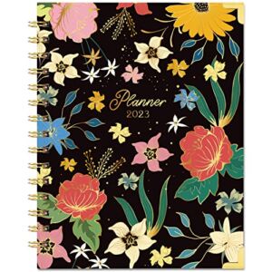 2023 Planner – Planner/Calendar 2023, Jan.2023 – Dec.2023, 2023 Planner Weekly & Monthly with Tabs, 6.3″ x 8.4″, Hardcover + Back Pocket + Twin-Wire Binding, Daily Organizer – Colorful Floral
