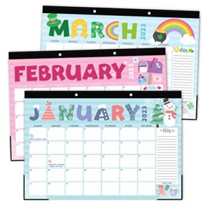 Doodle Large Desk Calendar 2023-2024 Calendar Desk Pad – 18 Month Calendar For Desk Calendars 2023-2024, 2023 Desk Planner 2023 Desk Calendar 11×17, Large Calendar 2023-2024 For Wall Calender 2023