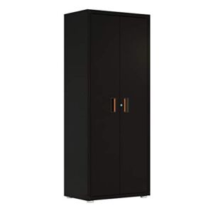 itbe for Home Ready-to-Assemble Garage Two Doors Tall Steel Cabinet (Black)