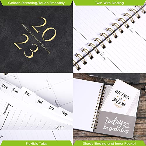 2023 Planner – Weekly & Monthly Planner 2023 with 12 Monthly Tabs, January 2023 – December 2023, 6.3″ x 8.4″, Flexible Hardcover, Thick Paper, Inner Pocket – Grey | The Storepaperoomates Retail Market - Fast Affordable Shopping