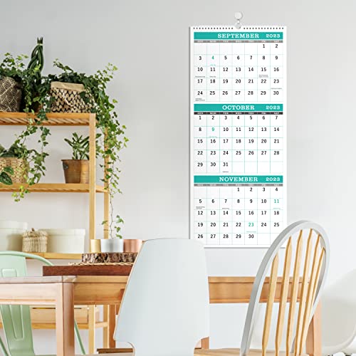 Calendar 2023 – 3-Month Display Wall Calendar (Folded in a Month), 11.3″ x 26″ (When Opened), Jan. 2023 – Dec. 2023, 3 Month Calendar, Wall Calendar 2023, 3 Month Vertical Calendar with Thick Paper | The Storepaperoomates Retail Market - Fast Affordable Shopping