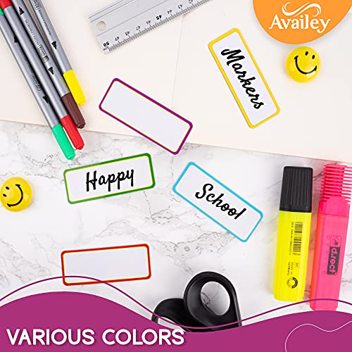 Availey 32 Pieces Magnetic Dry Erase Labels – Reusable Strips for Classroom Home Office Garage Refrigerator – Blank Writable Erasable Cards Colored Border – Name Tags Students Locker Shelf (4 x 1.8″) | The Storepaperoomates Retail Market - Fast Affordable Shopping