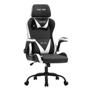 YAMASORO Gaming Chair Office Chair Ergonomic Executive Swivel Chair with Lumbar Support Modern Gamer Chair for Adults Teens
