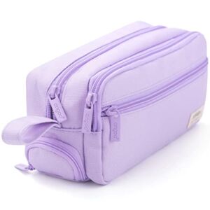 HVOMO Large Pencil Case High Capacity Holder Box Storage bag Desk Organizer Marker Pouch Pen For Middle School Office College Adult Girl and Boy(Purple)