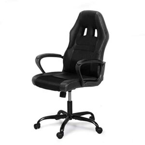 Furniture of America Essen Black Ergonomic PU Leather Computer Chair