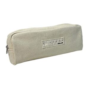 Saterkali Stationery Pouch High Capacity Stationery Storage Reusable Student Stationery Pencil Bag School Supplies Beige