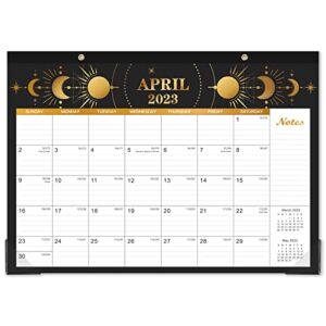 2023 Desk Calendar – 18 Monthly Desk/Wall Calendar 2-in-1,16.8″ x 12″, January 2023 – June 2024, Thick Paper with Corner Protectors, Large Ruled Blocks – The Sun