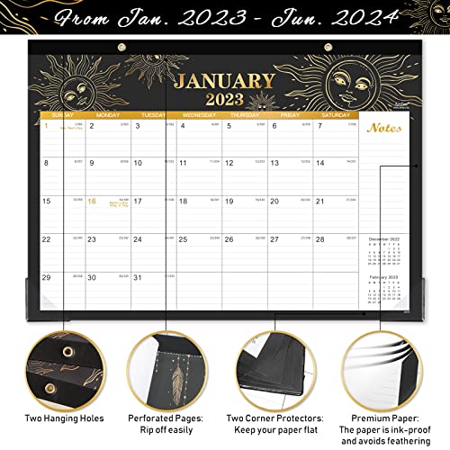 2023 Desk Calendar – 18 Monthly Desk/Wall Calendar 2-in-1,16.8″ x 12″, January 2023 – June 2024, Thick Paper with Corner Protectors, Large Ruled Blocks – The Sun | The Storepaperoomates Retail Market - Fast Affordable Shopping