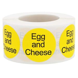 Egg & Cheese Deli Labels 1 Inch 500 Total Adhesive Labels