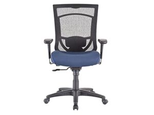 Tempur-Pedic Tp7000 Mesh Back Fabric Task Chair, Black and Cobalt (Tp7000-Cobalt)