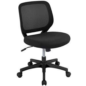 Realspace® Adley Mesh/Fabric Low-Back Task Chair, Black