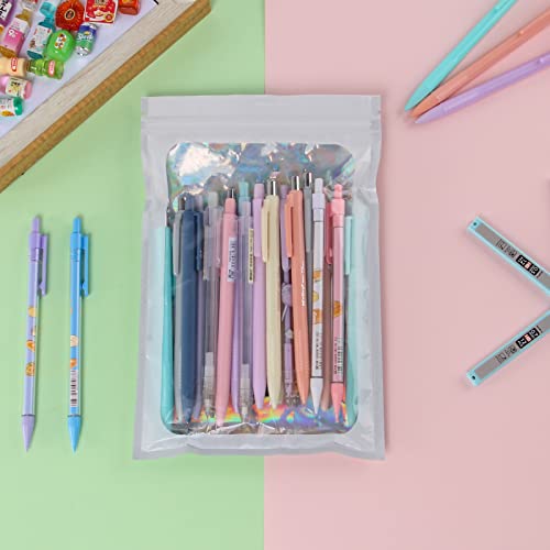 Nicpro 26 PCS Pastel Mechanical Pencil 0.5 mm & 0.7 mm with Bag for School, Cute Mechanical Pencils with 6 Tubes HB Lead Refills, 18 Pcs Eraser Refills For Student Writing, Drawing, Sketching | The Storepaperoomates Retail Market - Fast Affordable Shopping