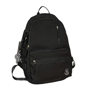 Cute Aesthetic Backpack for Teens Girls Boys College High Middle School Student Lightweight Book Bag Casual Kawaii Daypacks (D-Black Aesthetic Backpack)