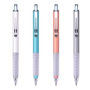 Abaokai Black Ink Ballpoint Pens 1mm, Medium Point Gel Pens Black Ink Work Pen with Super Soft Grip Ball Point Pens for Men Women Retractable Office Pens (4 Pack)