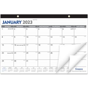 Guass Desk Calendar 2023-2024: Monthly Pages 17 x 11-1/2 Inches Runs from Jan. 2023 through Jun. 2024 – 18 Monthly Desktop Calendar with Julian Dates for Home, School and Office