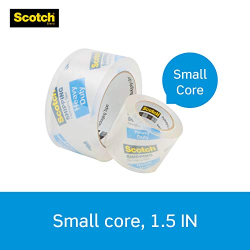 Scotch Heavy Duty Packaging Tape, 1.88″ x 22.2 yd, Designed for Packing, Shipping and Mailing, Strong Seal on All Box Types, 1.5″ Core, Clear, 3 Rolls with Dispenser (142-3) | The Storepaperoomates Retail Market - Fast Affordable Shopping