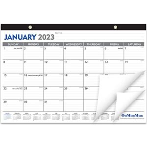 2023 Desk Calendar – 18 Months Desktop Calendar 17 x 11-1/2 Inches Monthly Calendar from Jan. 2023 to June 2024 with Julian Date for Home School Office Planning and Organizing