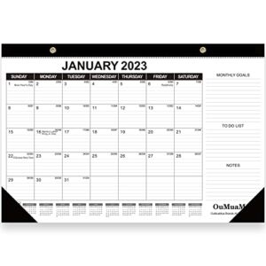 2023 Desk Calendar: Monthly Pages 17 x 11-1/2 Inches Runs from January 2023 to June 2024 – 18 Monthly Desktop Calendar with Julian Date, Monthly Goals, To-do List, Notes for Home, School and Office