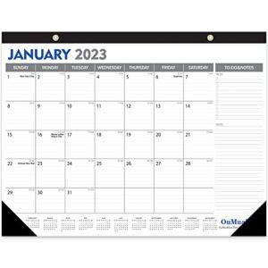 Large Desk Calendar 2023-2024 – 18 Months from Jan. 2023 through Jun. 2024, 22 x 17 Inches Desktop Calendar with Julian Date, Corner Protectors for School Home Office