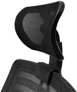 Chair Headrest Pillow Attachment Office Chair Mesh Head Rest Black Mesh Nylon Frame Head Support Cushion Clip Universal Adjustable Height Head Elastic Pillow,Headrest Only (Black, 2.6 Fixing Clips)