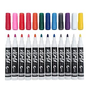 VILMA Liquid Chalk Markers Window Markers for Cars Glass pens Wet Erase Markers Washable Blackboard Markers for Car Window, Mirrors,Signs,Crafts, 2MM Tip 12 Pack,12 Colors